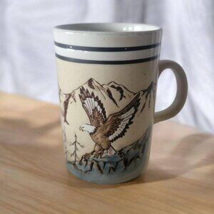 OTAGIRI Coffee Mug With Flying Eagle, 12oz, Beige
